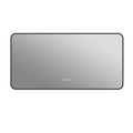 24" Black Aluminum Lighted Framed Anti Fog Bathroom Vanity Mirror
