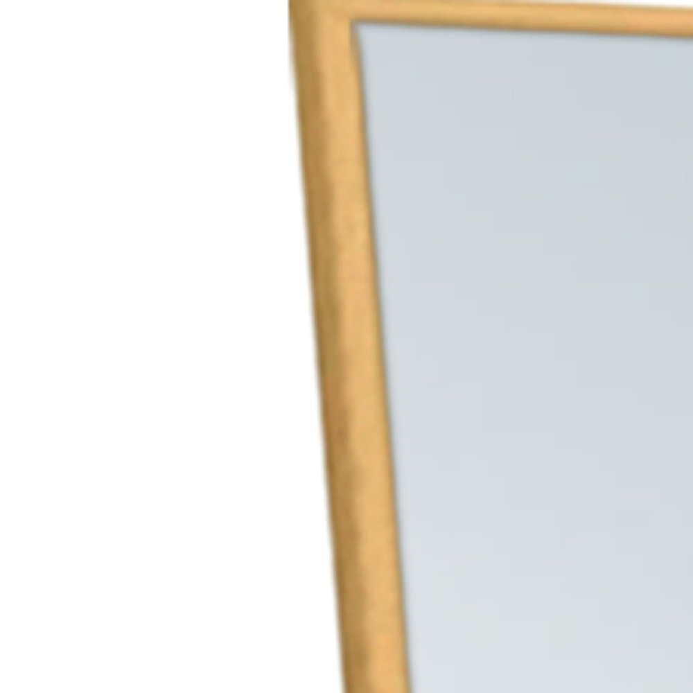 59" Gold Aluminum Freestanding And Wall Mounted Framed Full Length Mirror
