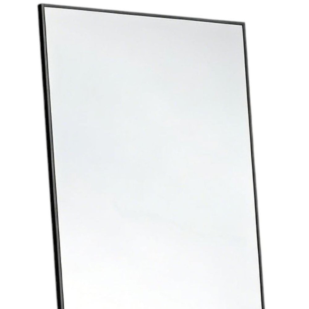 64" Black Aluminum Freestanding And Wall Mounted Framed Full Length Mirror
