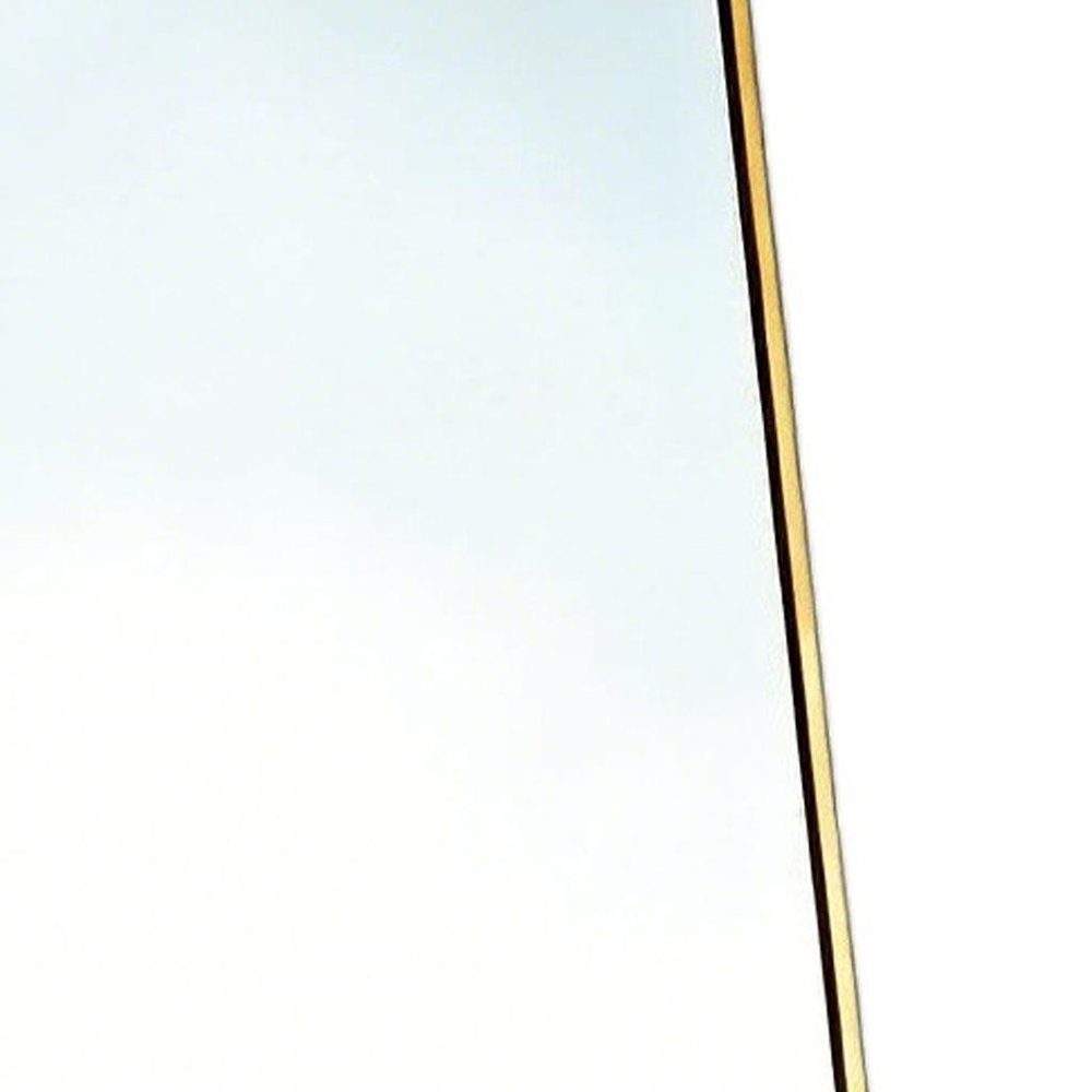 64" Gold Aluminum Freestanding And Wall Mounted Framed Full Length Mirror