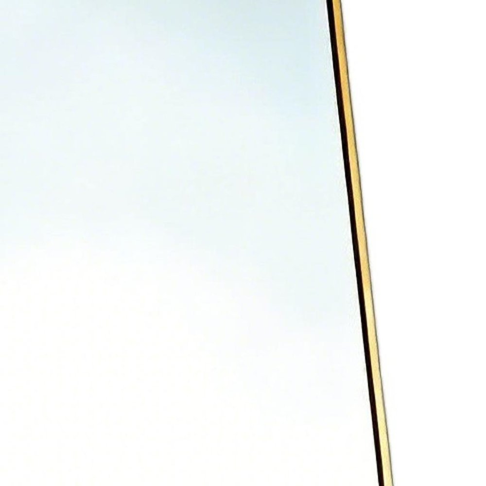 67" Gold Aluminum Freestanding And Wall Mounted Framed Full Length Mirror