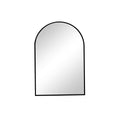 30" Black Aluminum Arch Framed Anti Fog Accent Mirror