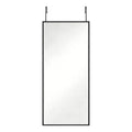 47" Black Aluminum Over the Door Framed Accent Mirror