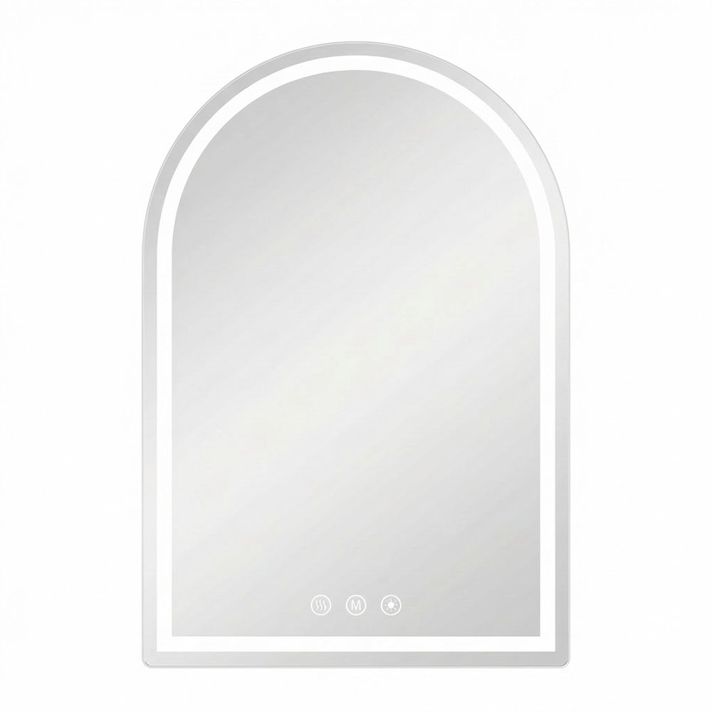 32" Arch Lighted Frameless Bathroom Vanity Mirror