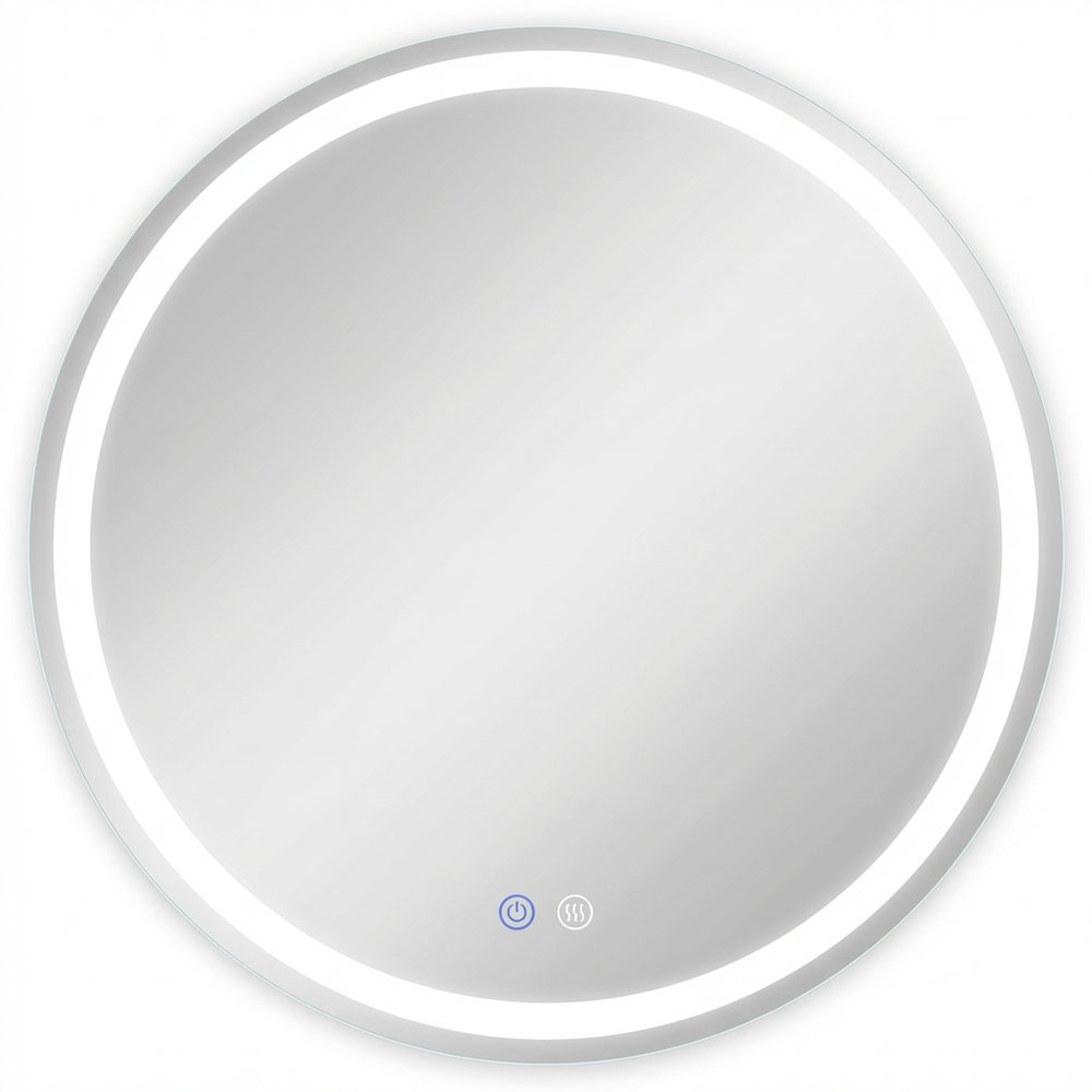 28" Round Lighted Frameless Anti Fog Bathroom Vanity Mirror