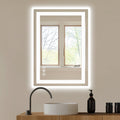 24" Lighted Frameless Anti Fog Bathroom Vanity Mirror