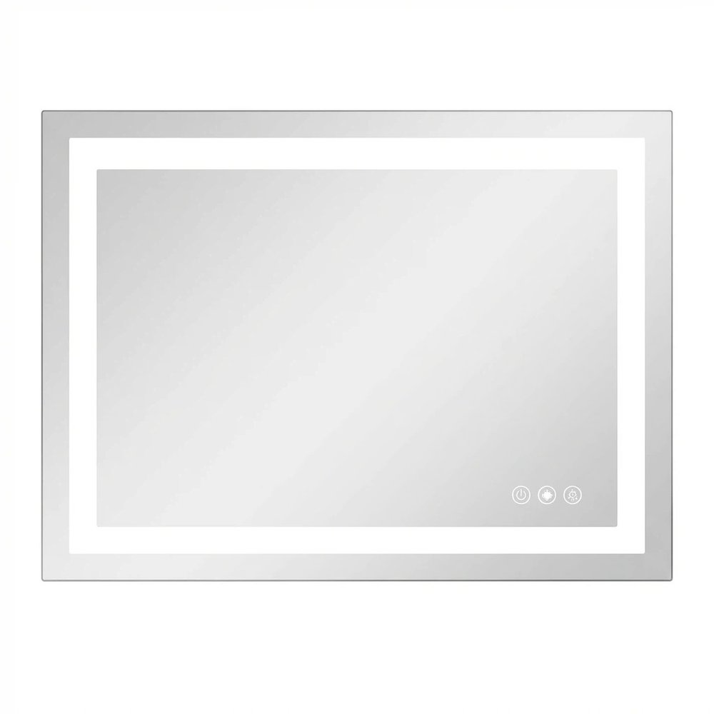 31" Lighted Frameless Anti Fog Bathroom Vanity Mirror
