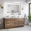 35" Lighted Frameless Bathroom Vanity Mirror