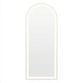 70" Silver Arch Lighted Freestanding And Wall Mounted Framed Full Length Mirror