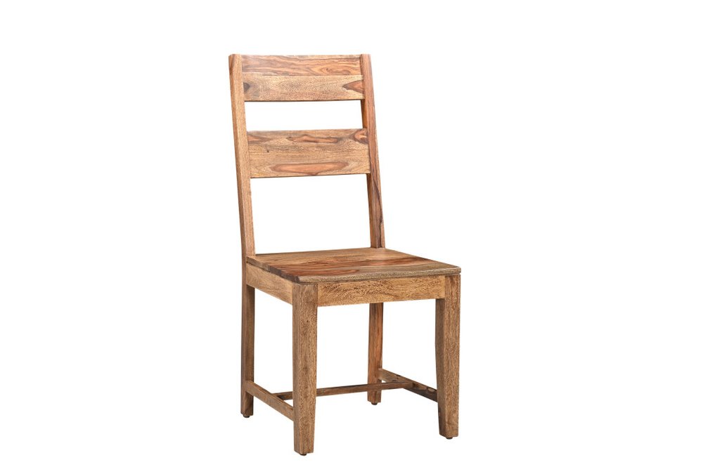 Eight Piece Natural and Black Solid Wood Dining Set with Six Chairs and Sideboard