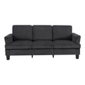 84" Dark Gray Corduroy Sofa