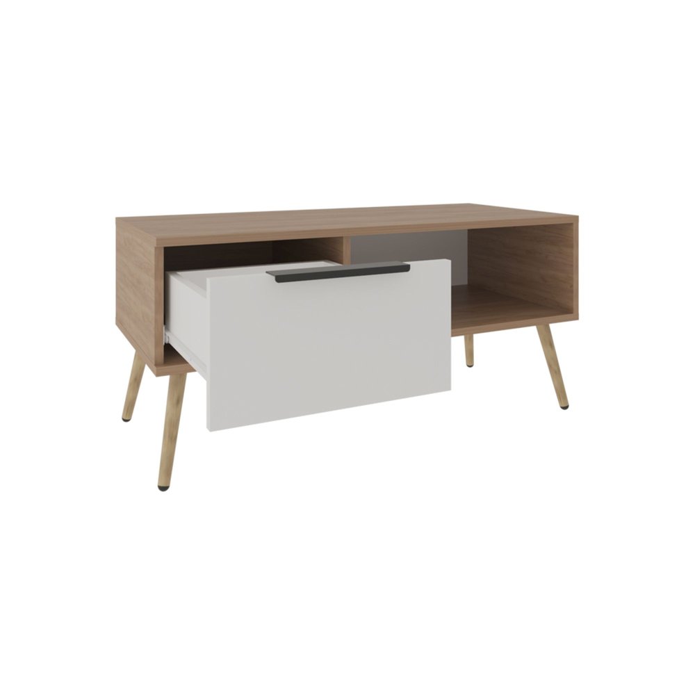 36" Beige Wood Fireplace Entertainment Center