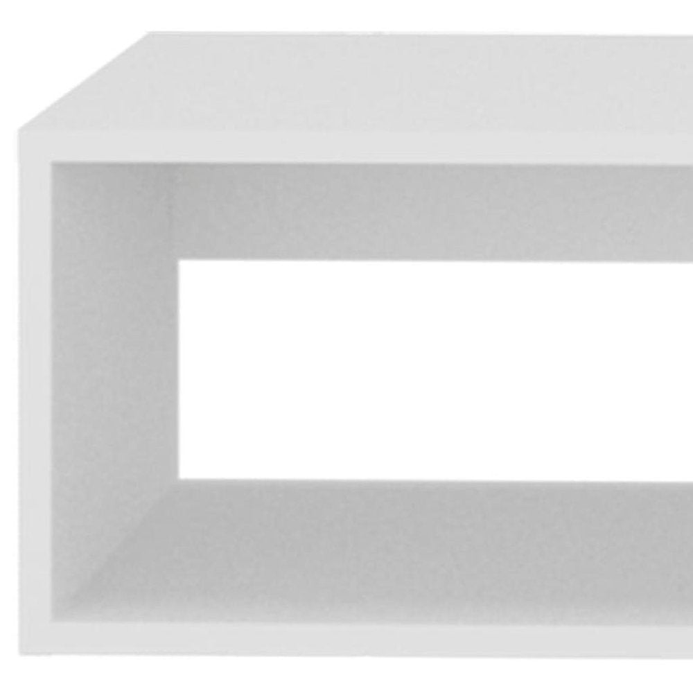 48" White Wood Fireplace Entertainment Center