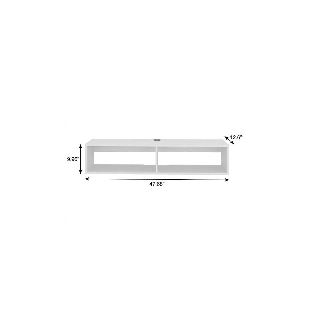 48" White Wood Fireplace Entertainment Center