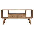 43" Brown Solid Wood Enclosed and Open Storage TV Stand