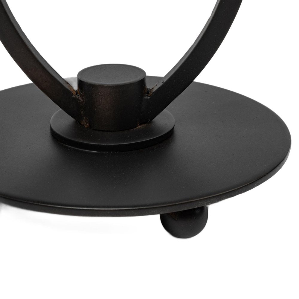 25" Black Metal Floor Votive Candle Holder