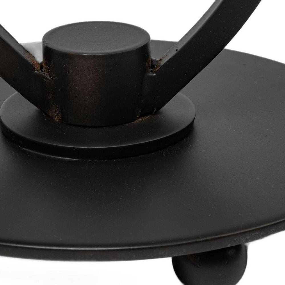 25" Black Metal Floor Votive Candle Holder