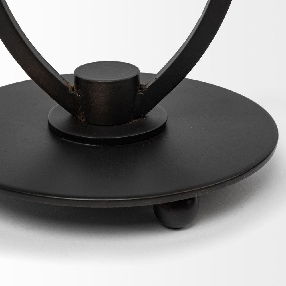 25" Black Metal Floor Votive Candle Holder