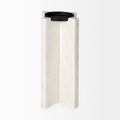 11" White Marble Tabletop Candle Holder