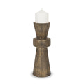 12" Antiqued Gold Metal Tabletop Votive Candle Holder