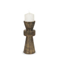 10" Antiqued Gold Metal Tabletop Votive Candle Holder