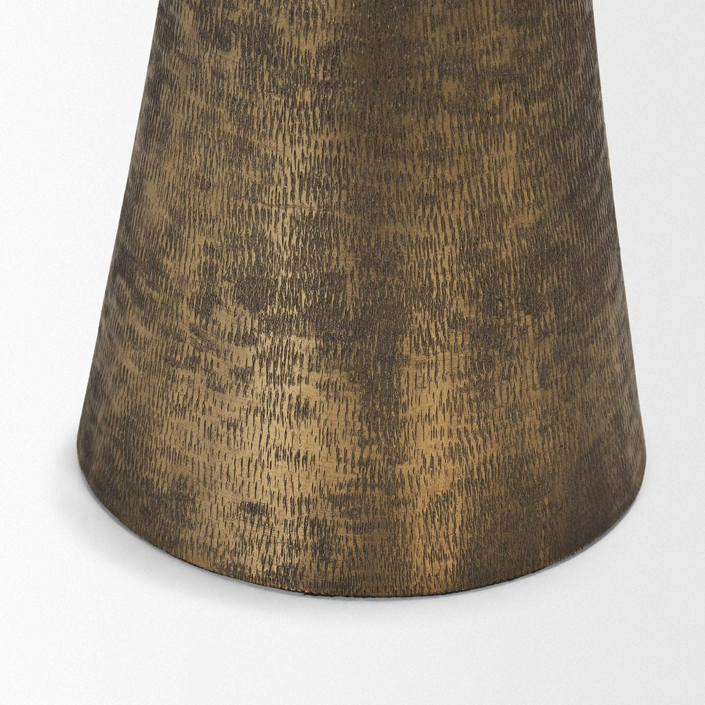 10" Antiqued Gold Metal Tabletop Votive Candle Holder