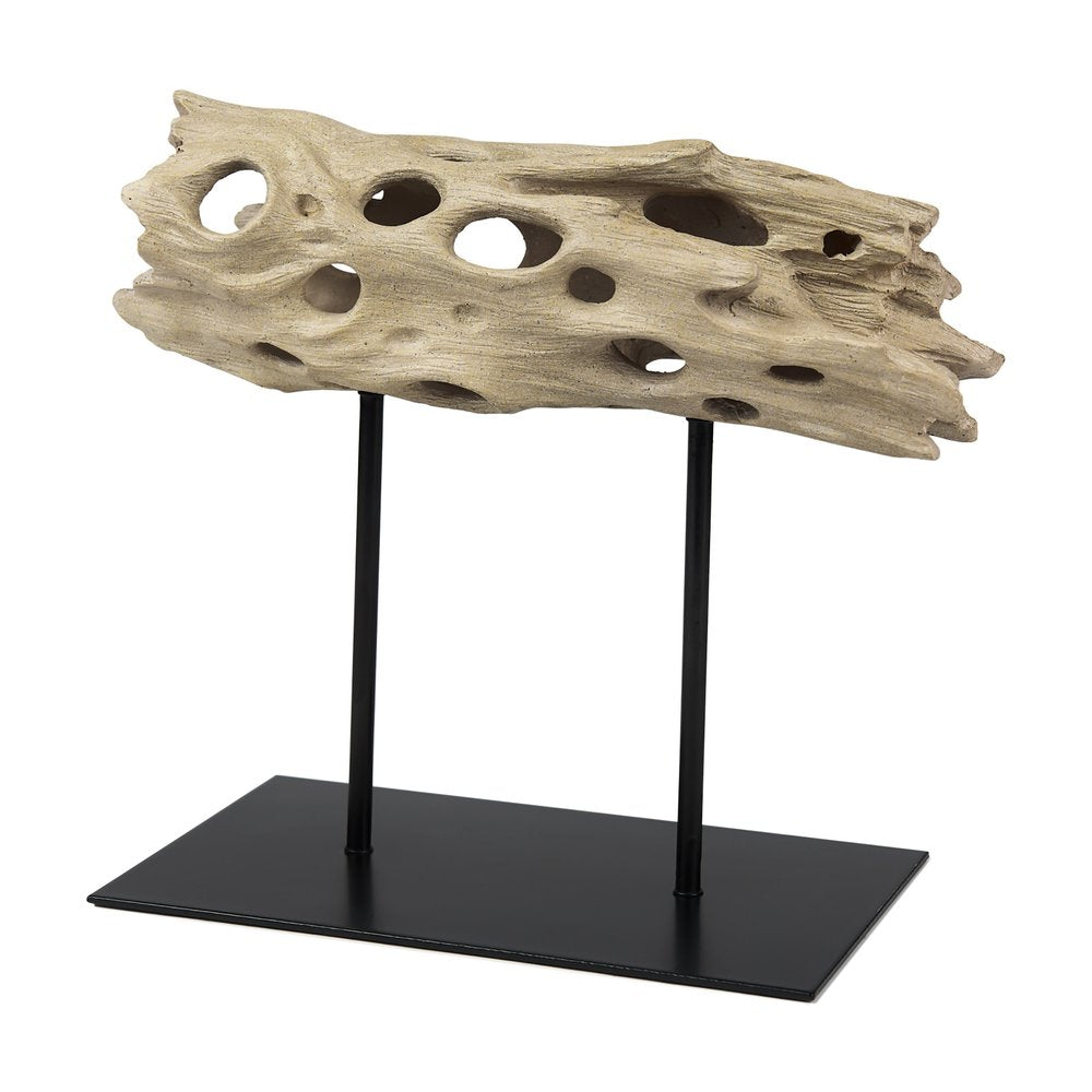 10" Brown Resin Tabletop Sculpture