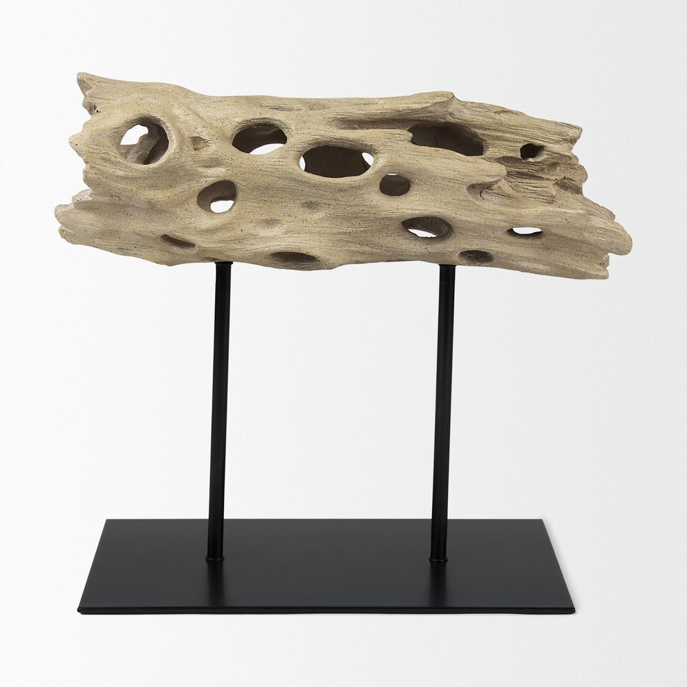 10" Brown Resin Tabletop Sculpture