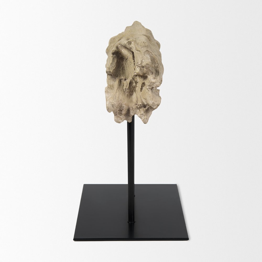 10" Brown Resin Tabletop Sculpture