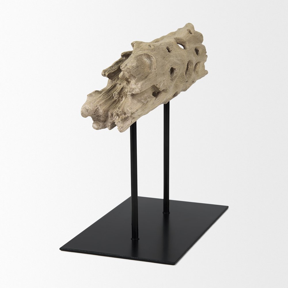 10" Brown Resin Tabletop Sculpture