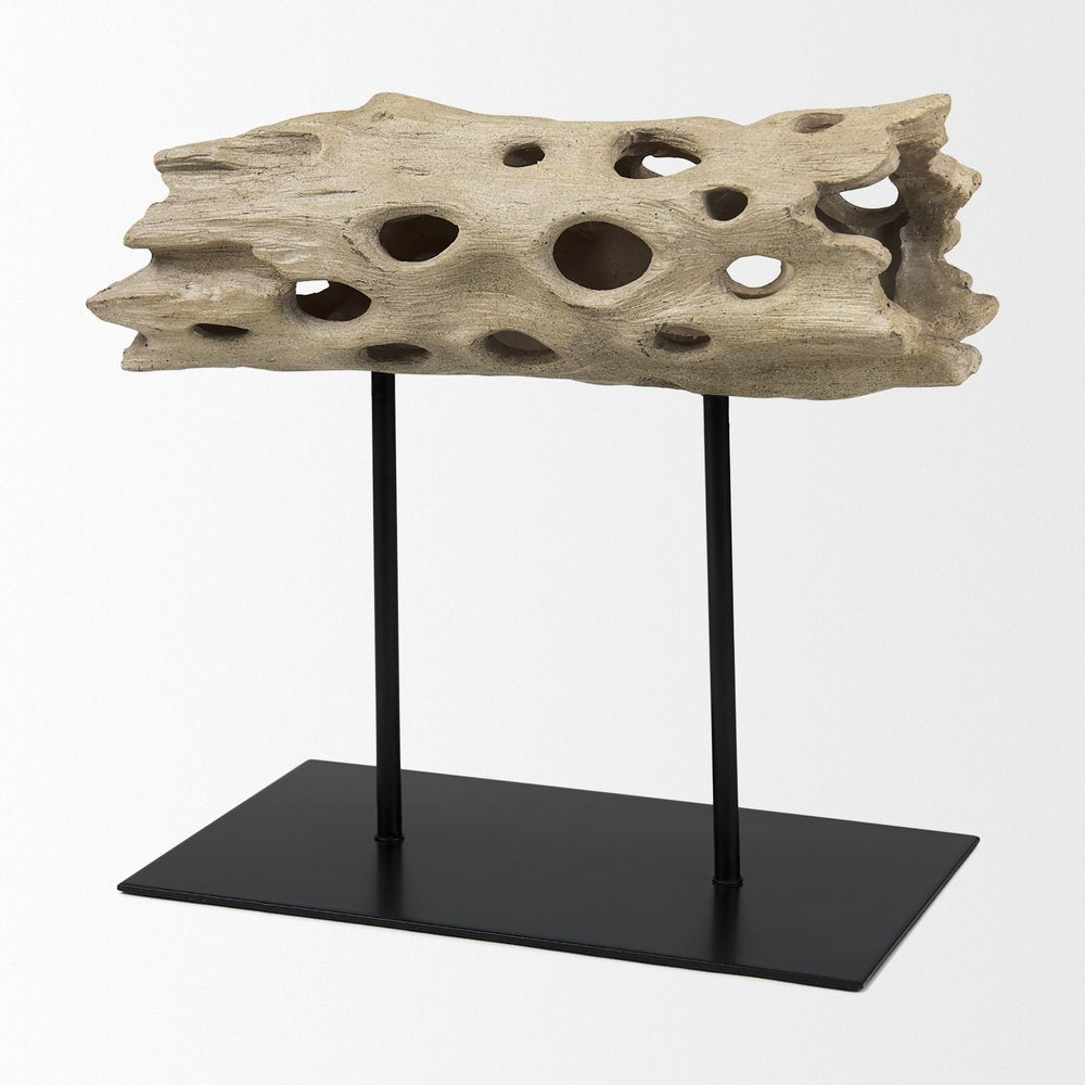 10" Brown Resin Tabletop Sculpture