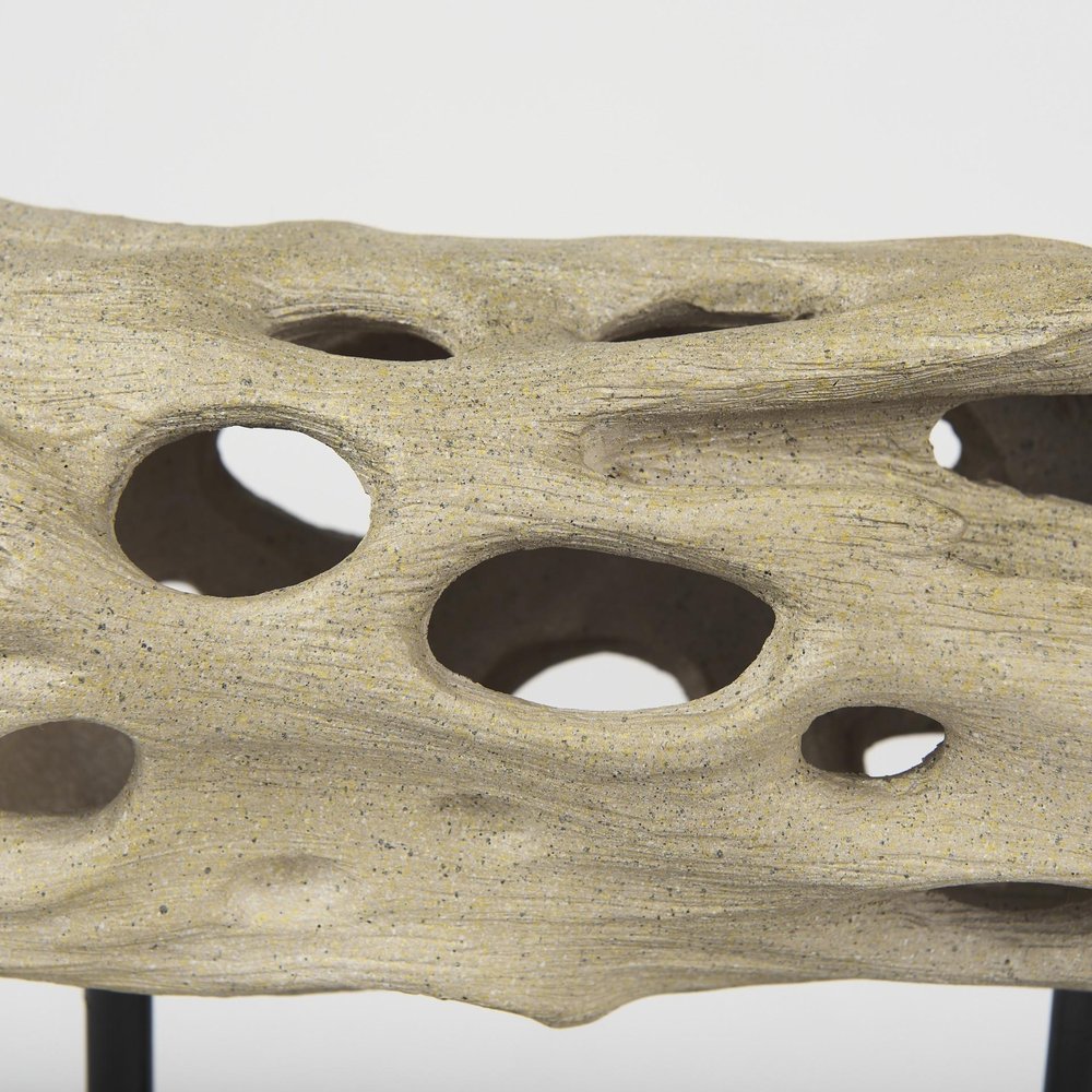 10" Brown Resin Tabletop Sculpture