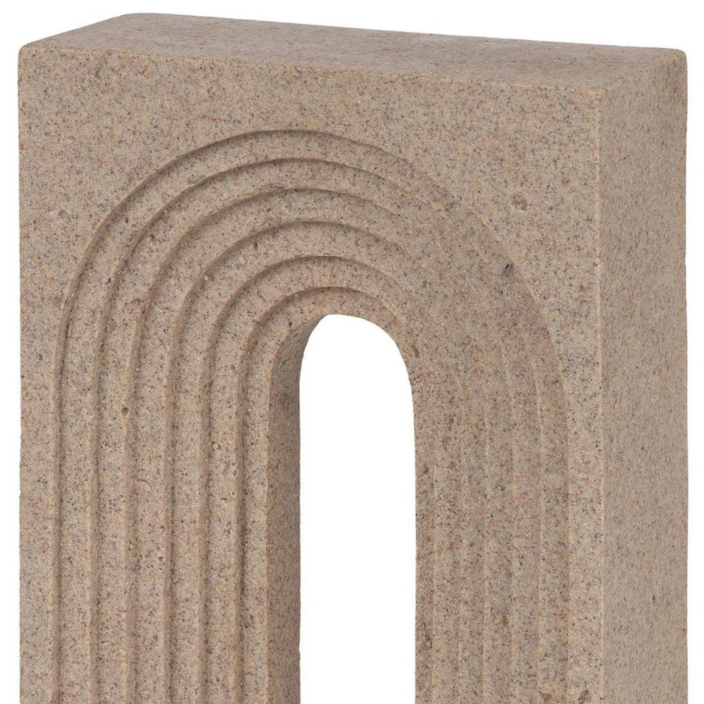 10" Beige Resin Tabletop Sculpture