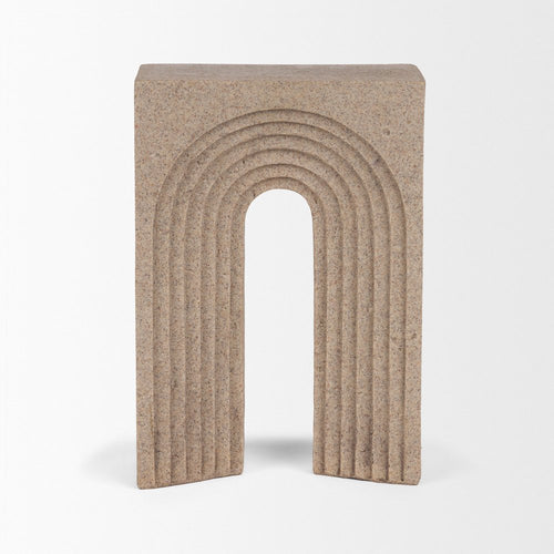 10" Beige Resin Tabletop Sculpture