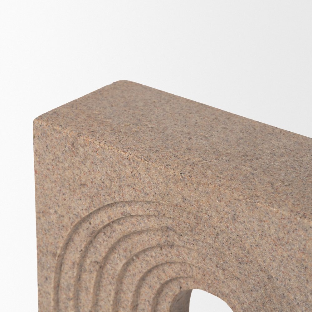 10" Beige Resin Tabletop Sculpture