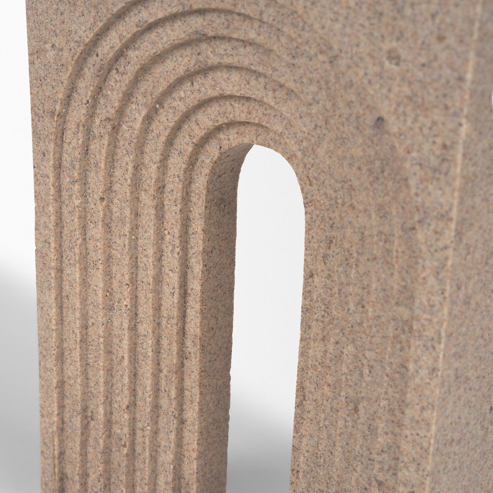 10" Beige Resin Tabletop Sculpture