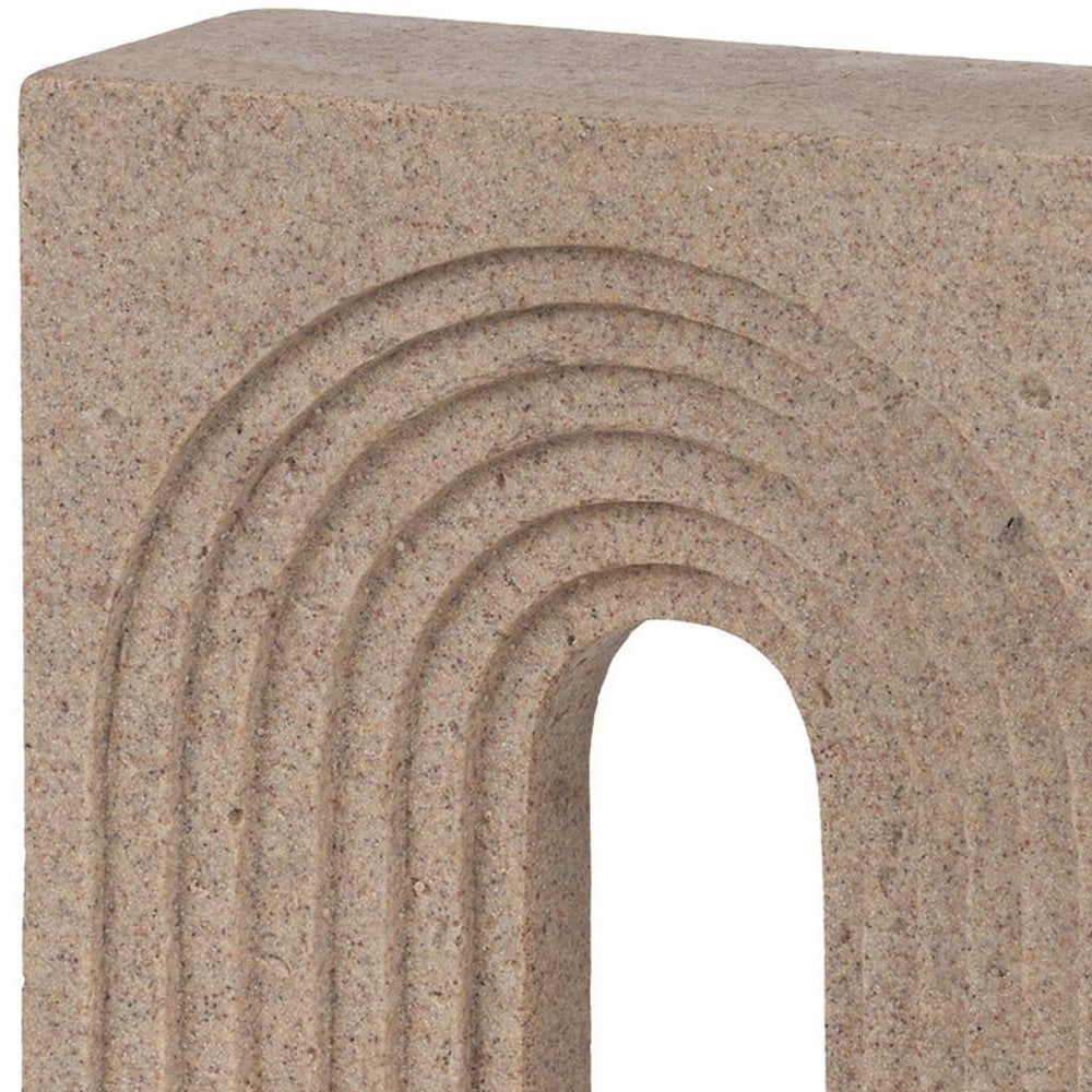 10" Beige Resin Tabletop Sculpture