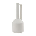 16" White Ceramic Table Vase