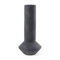 15" Black Ceramic Tulip Table Vase