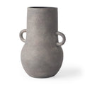 10" Brown Ceramic Amphora Table Vase