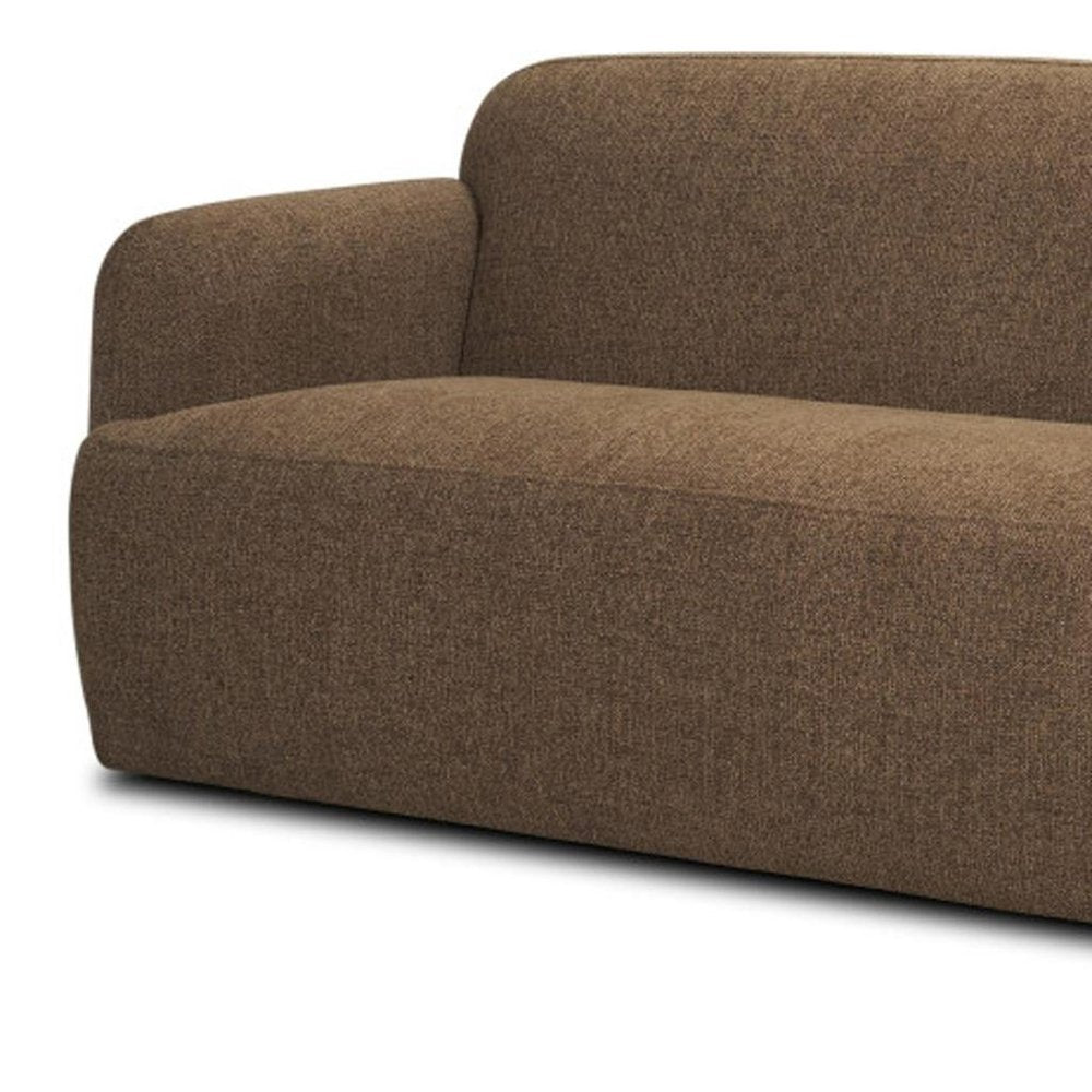 90" Brown Fabric Sofa