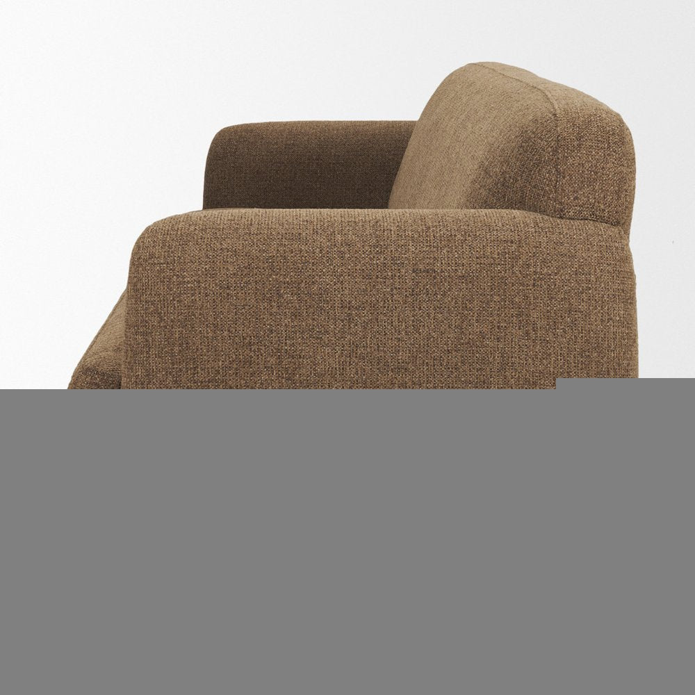 90" Brown Fabric Sofa