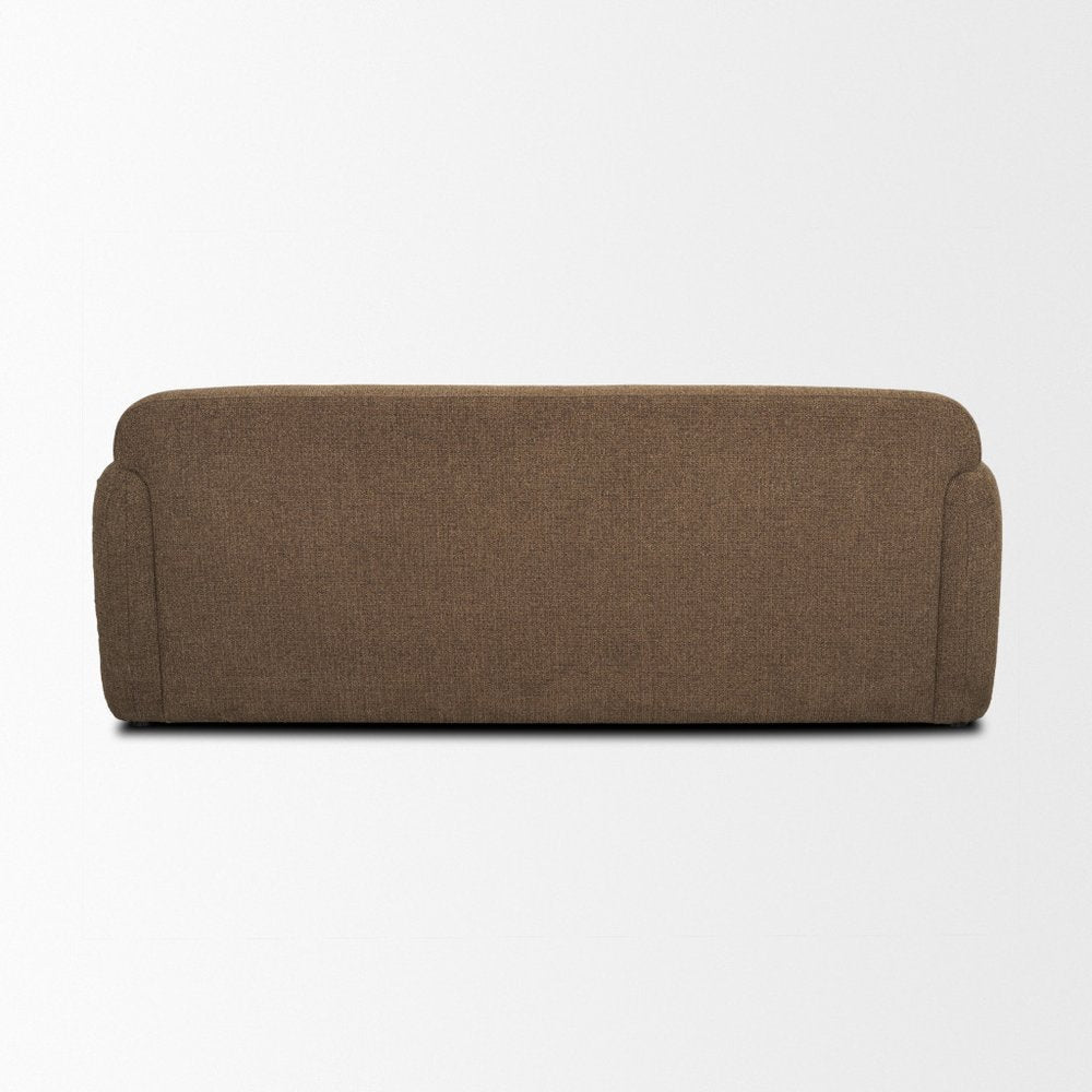 90" Brown Fabric Sofa