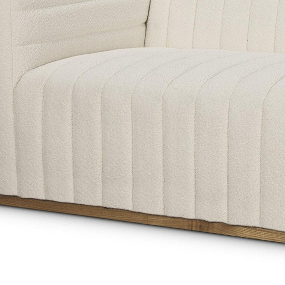 87" Cream Fabric Sofa