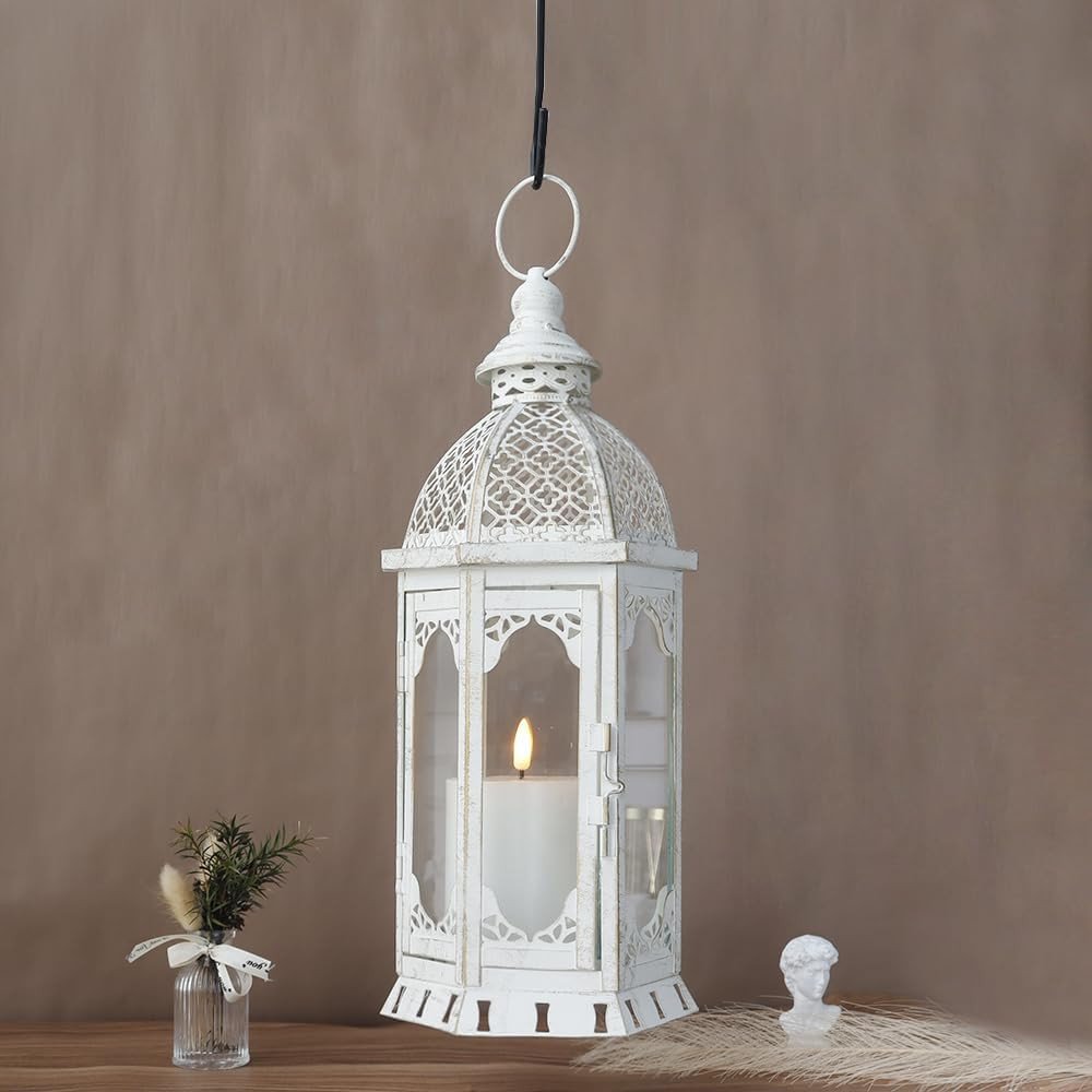 23" White Glass Floor Candelabra Candle Holder