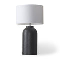 30" Black Novelty Table Lamp With Drum Shade
