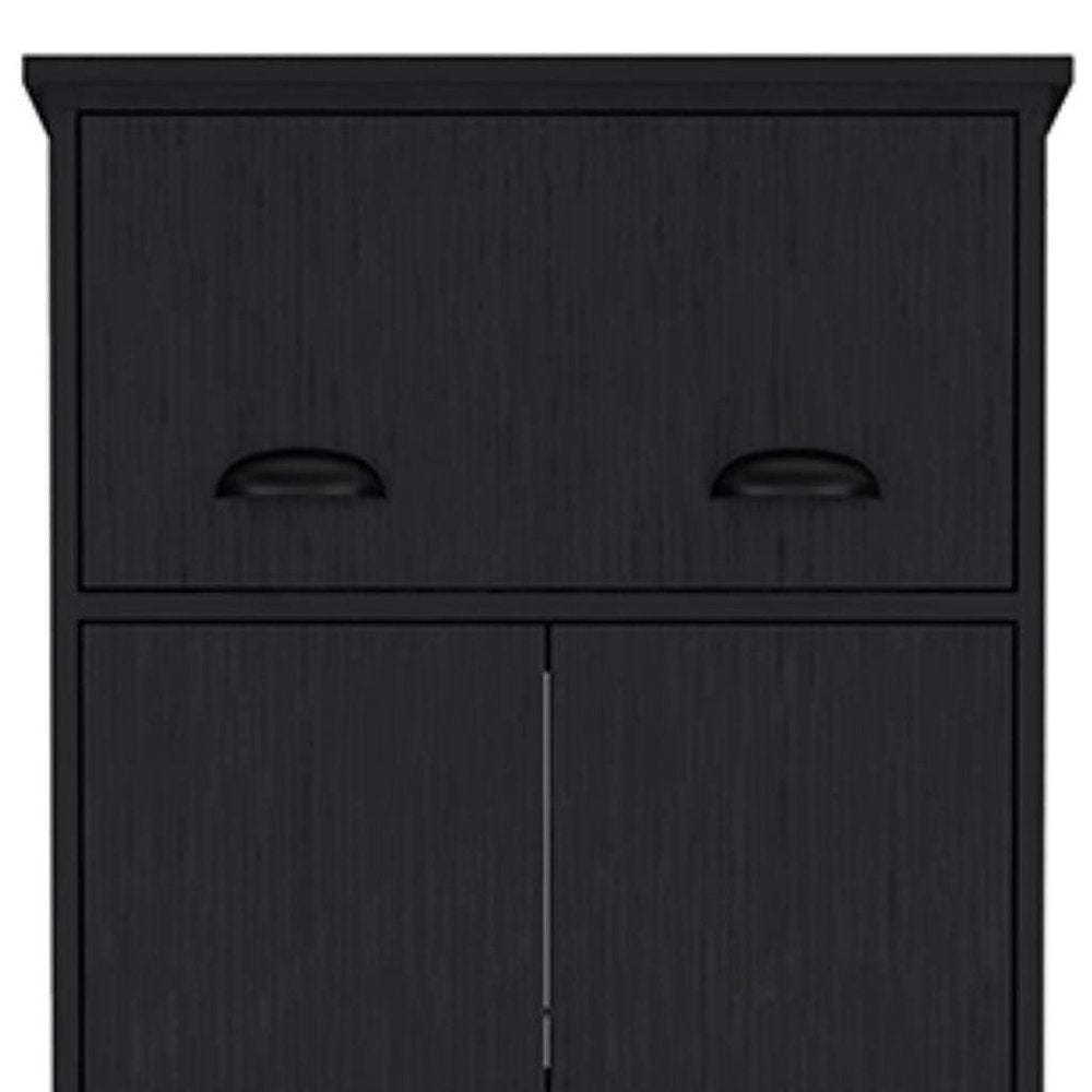 19" White Wood Corner Accent Chest