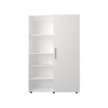 19" White Wood Corner Accent Chest