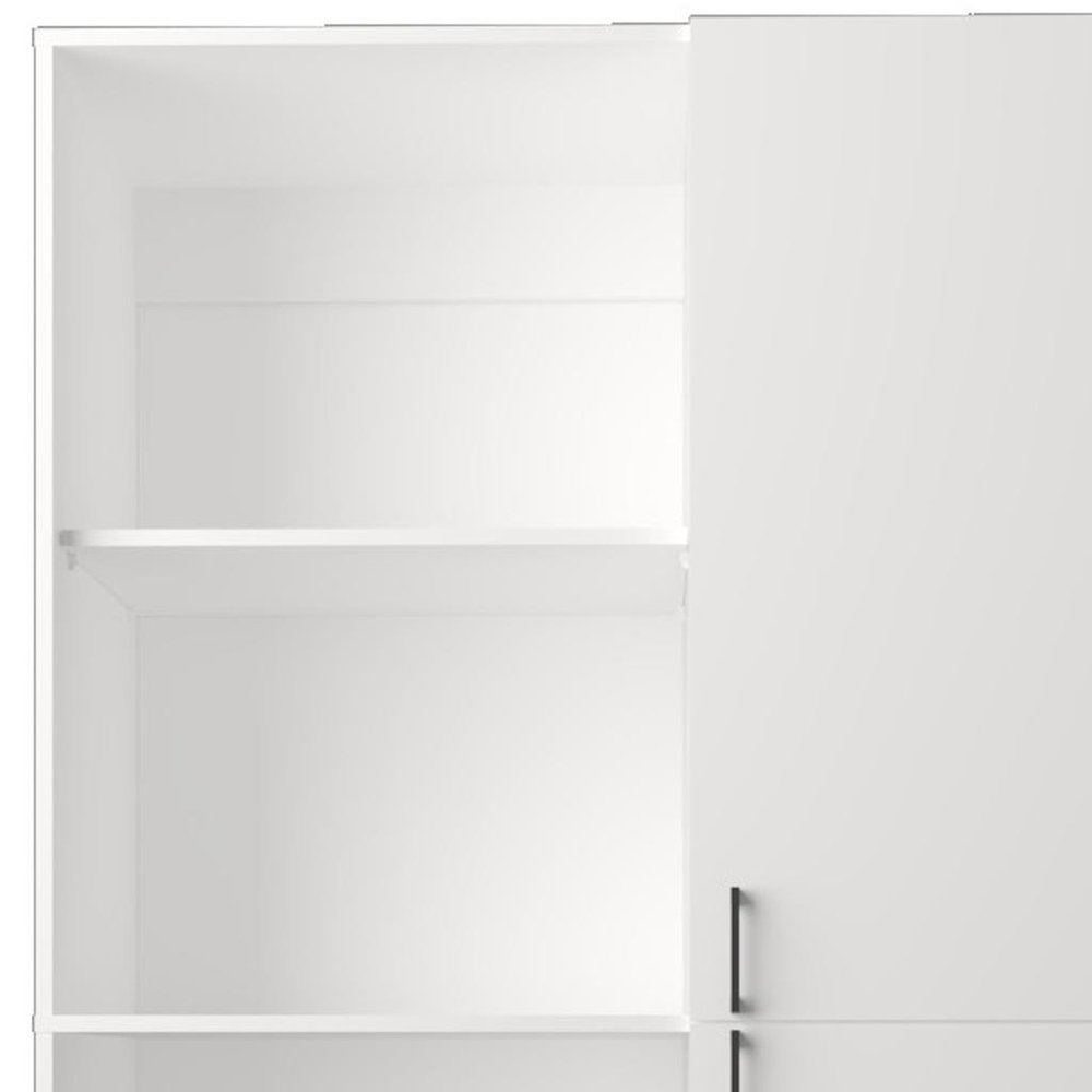 19" White Wood Corner Accent Chest