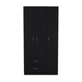 18" Black Wood Corner Accent Chest